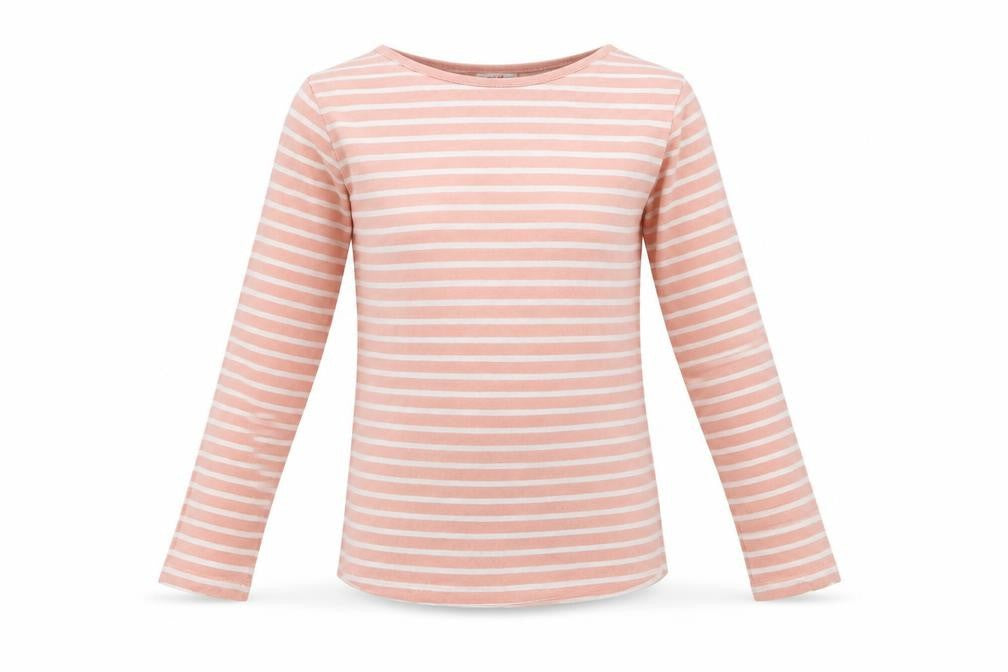 FatFace Girls Pink Striped Long Sleeve Cotton T-Shirt 10-11 Years