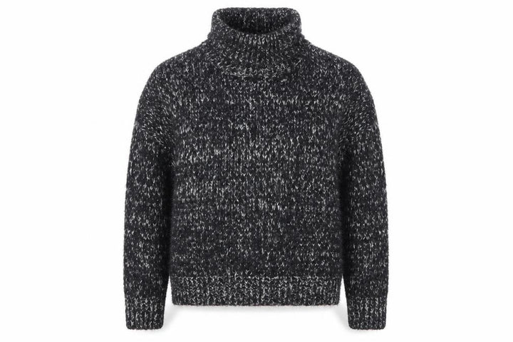F&F Women's Black Roll Neck Chunky-Knit Jumper UK 10