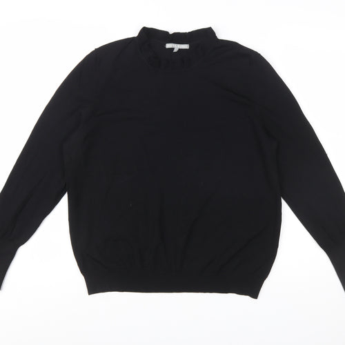 Oliver Bonas Women’s Black Mock Neck Long Sleeve Pullover Jumper Size 16