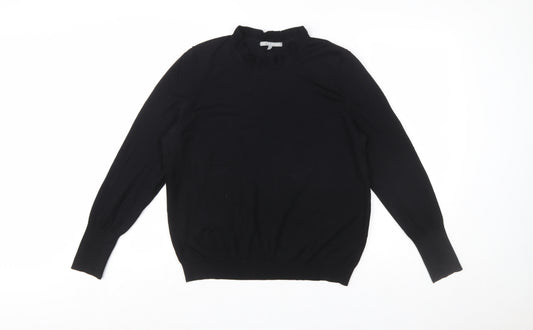 Oliver Bonas Women’s Black Mock Neck Long Sleeve Pullover Jumper Size 16