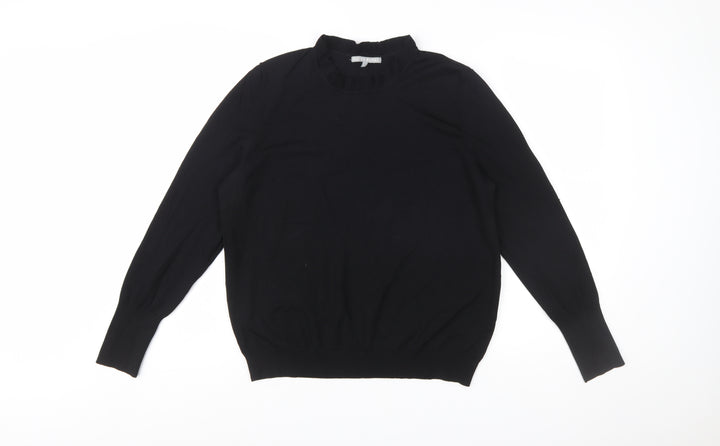 Oliver Bonas Women’s Black Mock Neck Long Sleeve Pullover Jumper Size 16