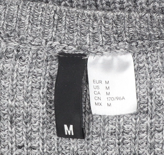 Divided Women’s Grey Crew Neck Knit Jumper Size 12 Long Sleeve Pullover