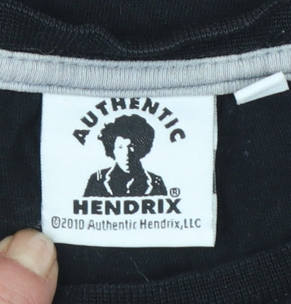 Authentic Hendrix Women’s Black XS Vintage Rock Graphic T-Shirt