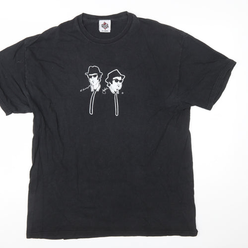 House of Blues Men's Black XL Graphic T-Shirt Funny Music Theme