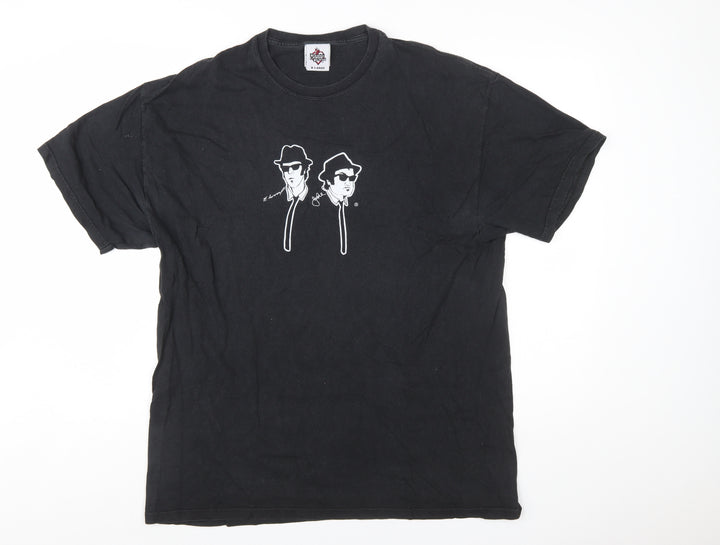 House of Blues Men's Black XL Graphic T-Shirt Funny Music Theme