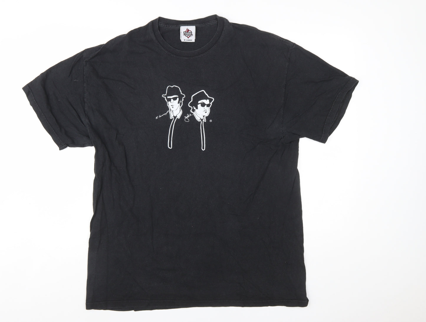 House of Blues Men's Black XL Graphic T-Shirt Funny Music Theme