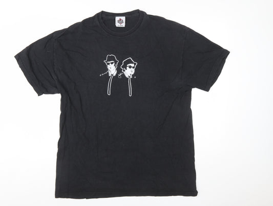 House of Blues Men's Black XL Graphic T-Shirt Funny Music Theme