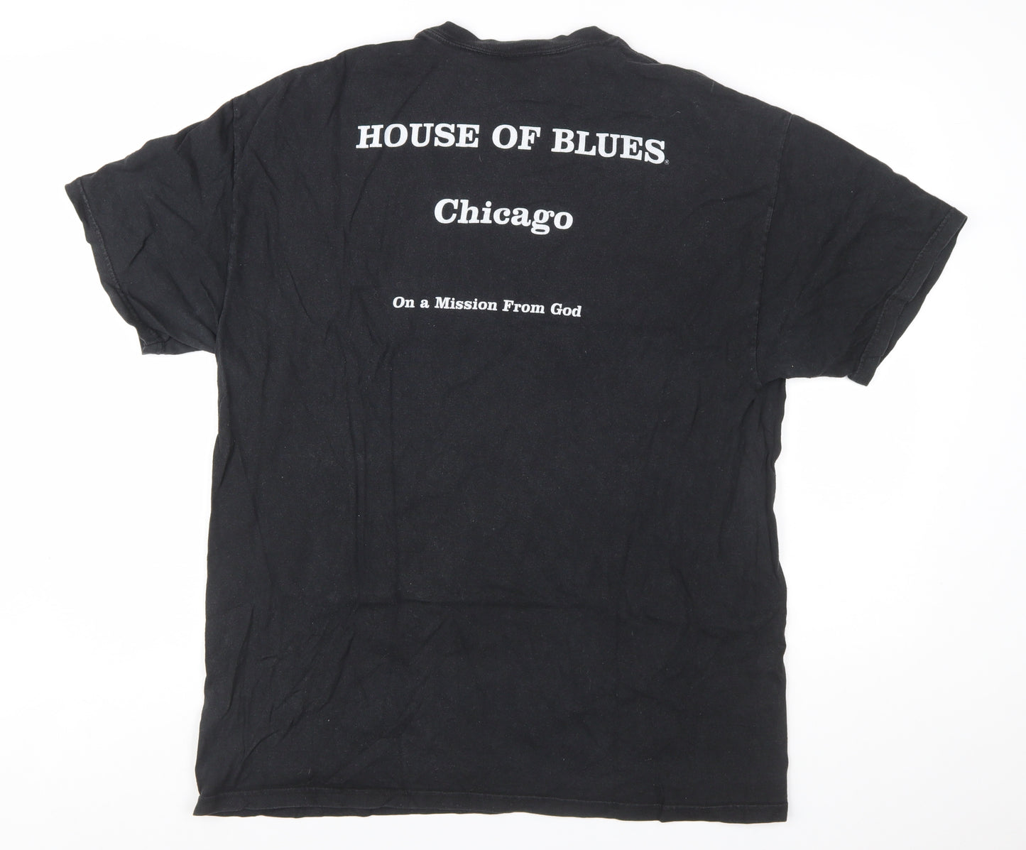 House of Blues Men's Black XL Graphic T-Shirt Funny Music Theme