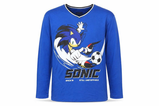 Primark Boys Blue Sonic the Hedgehog Long Sleeve T-Shirt 13-14 Years