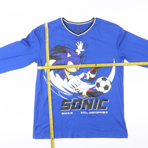 Primark Boys Blue Sonic the Hedgehog Long Sleeve T-Shirt 13-14 Years