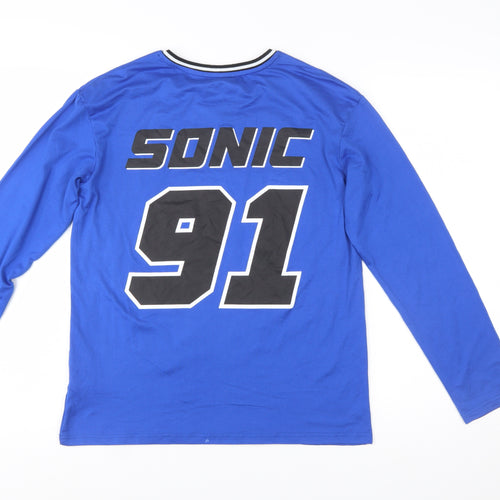 Primark Boys Blue Sonic the Hedgehog Long Sleeve T-Shirt 13-14 Years