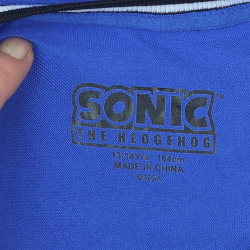 Primark Boys Blue Sonic the Hedgehog Long Sleeve T-Shirt 13-14 Years