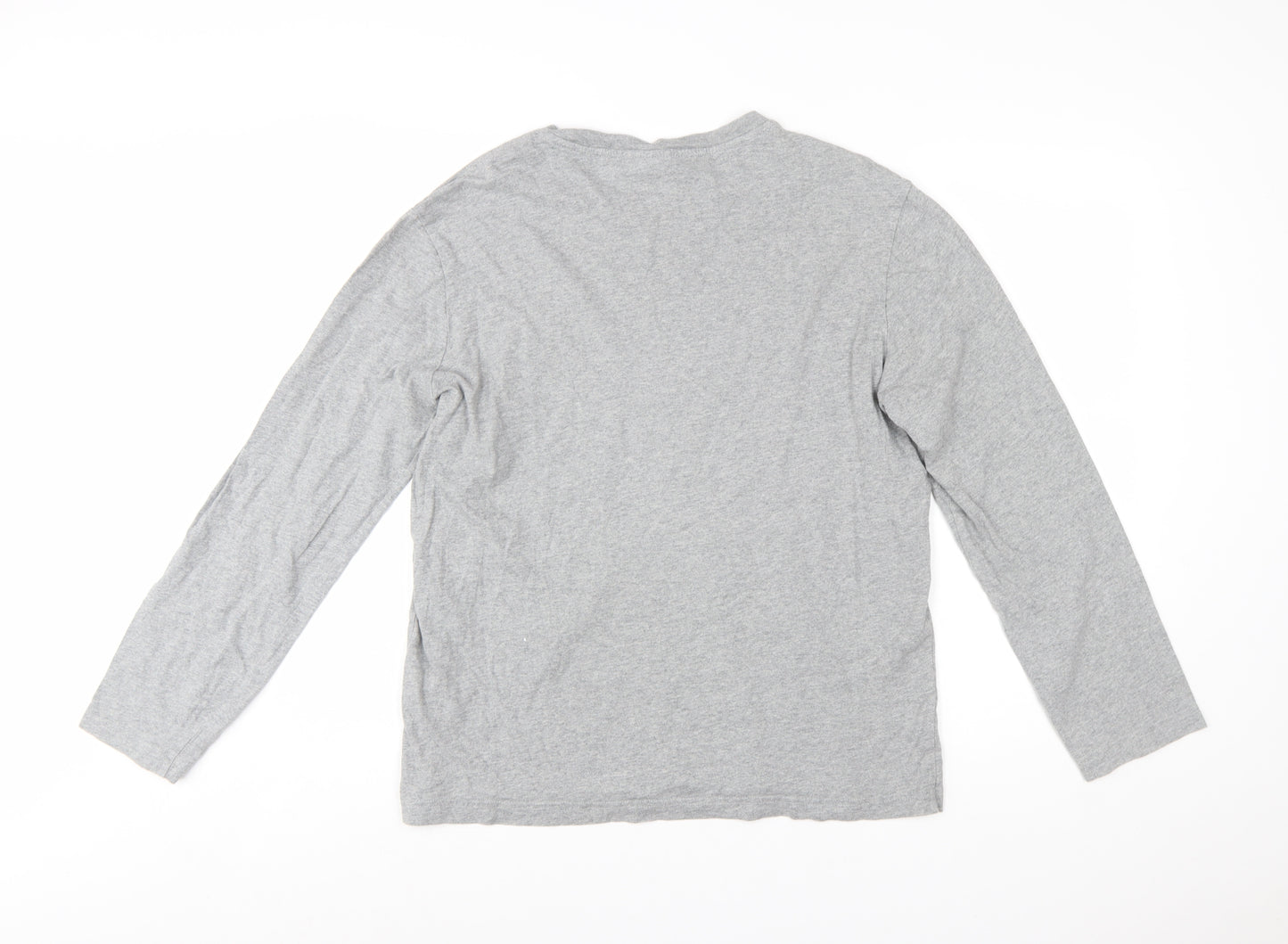 Champion Men's Grey Long Sleeve Crew Neck T-Shirt Size L