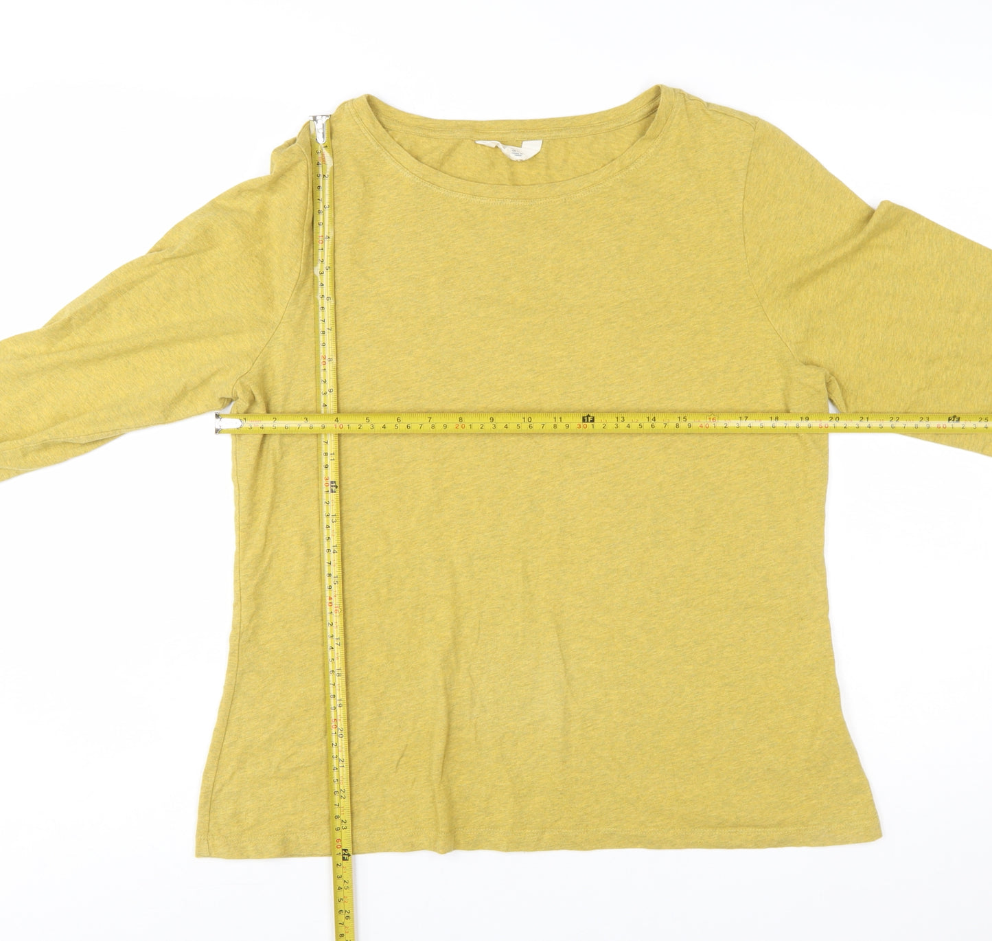 Seasalt Cornwall Women's Yellow Long Sleeve Organic Cotton Top Size 18