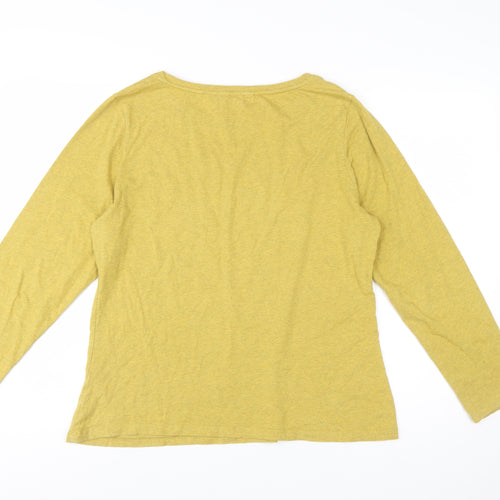 Seasalt Cornwall Women's Yellow Long Sleeve Organic Cotton Top Size 18