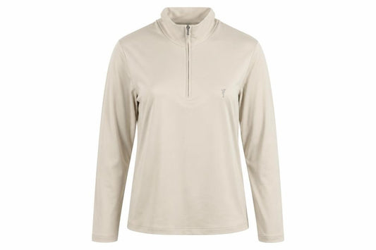 GOLFINO Beige Women's Size 16 Long Sleeve 1/4 Zip Golf Top