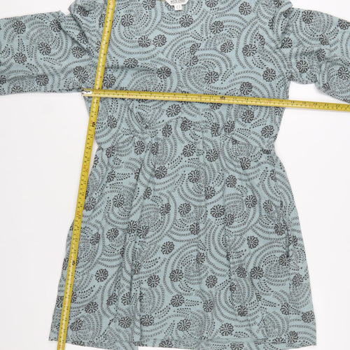 White Stuff Women Blue Floral A-Line Cotton Dress UK 10