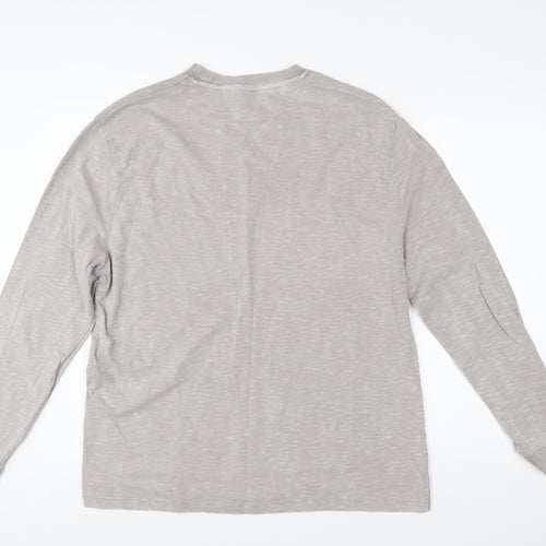 ASOS DESIGN Men's Grey Graphic Pullover Sweatshirt M Regular Fit