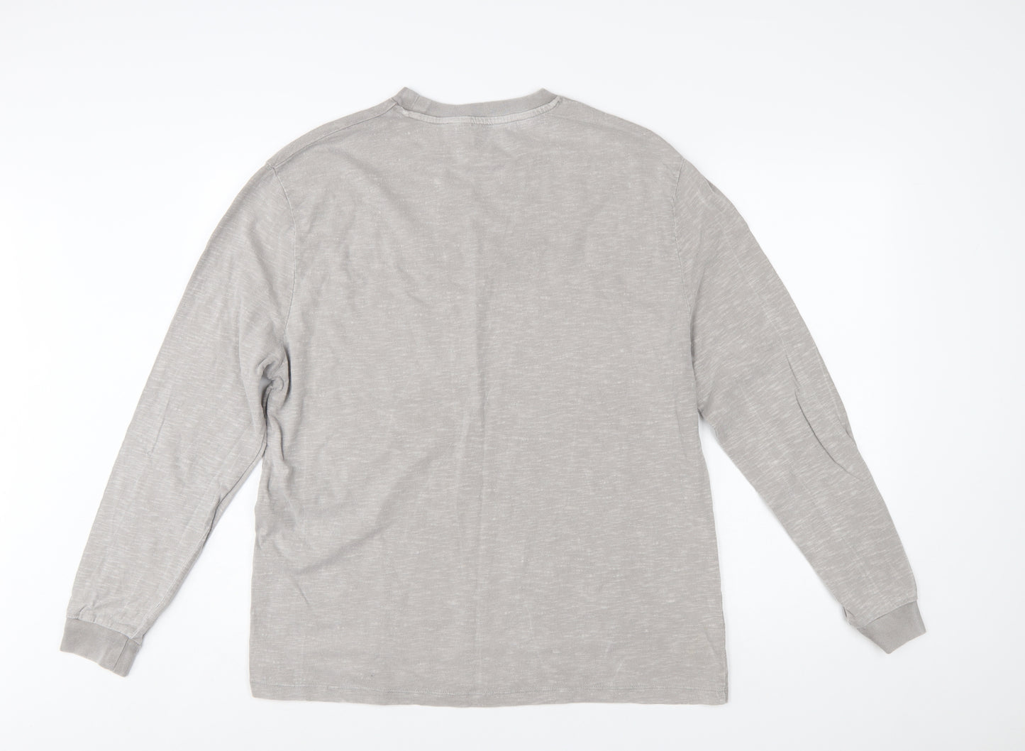 ASOS DESIGN Men's Grey Graphic Pullover Sweatshirt M Regular Fit