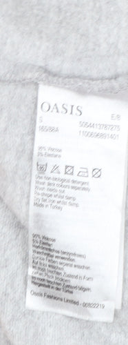 Oasis Women's Grey Rainbow Embroidered Pullover Sweatshirt Size S