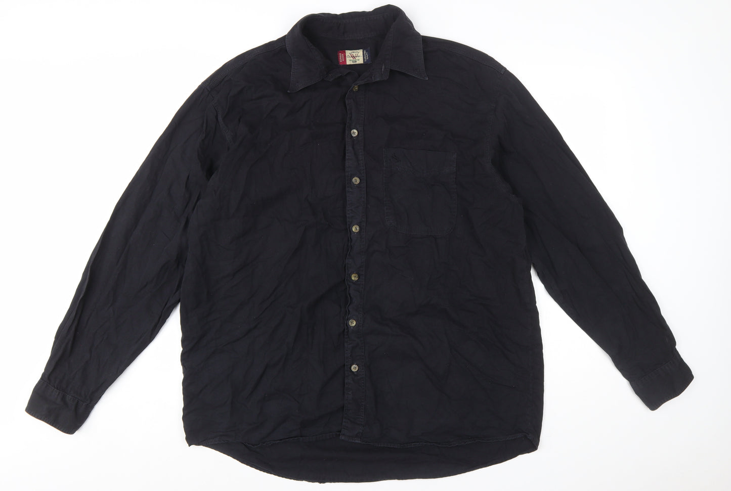 Wrangler Men's Black XL Long Sleeve Button-Up Casual Shirt