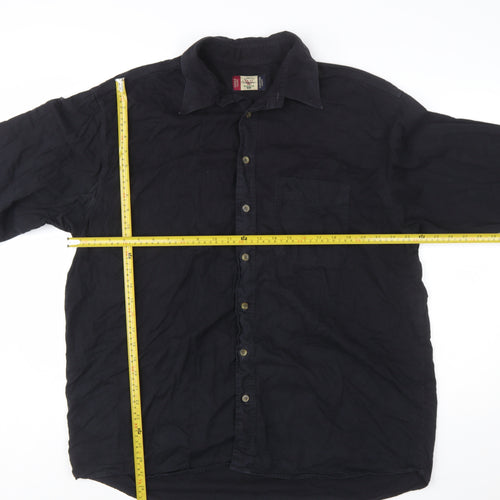 Wrangler Men's Black XL Long Sleeve Button-Up Casual Shirt