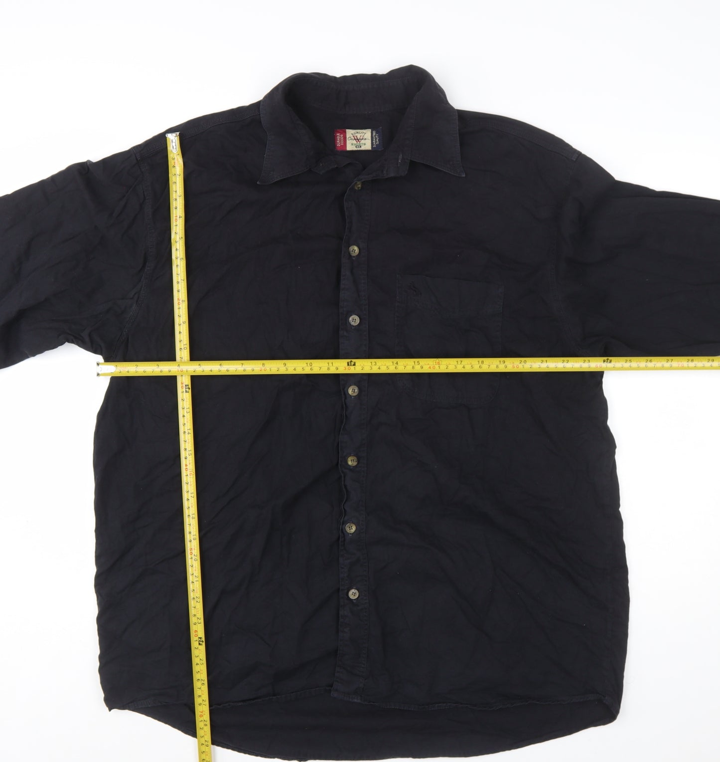 Wrangler Men's Black XL Long Sleeve Button-Up Casual Shirt