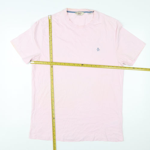 Original Penguin Men's Pink 2XL Crew Neck Cotton T-Shirt
