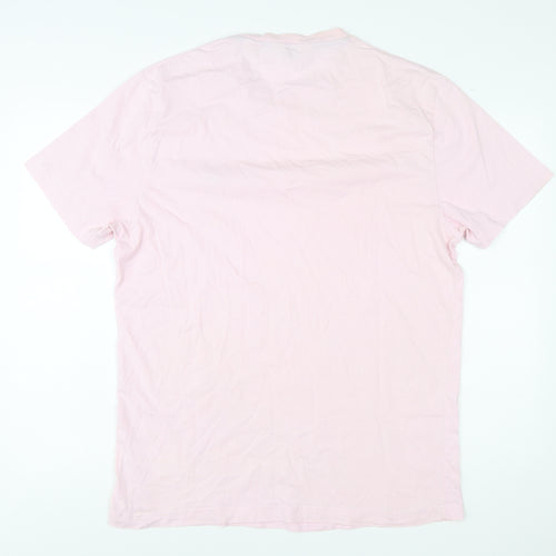 Original Penguin Men's Pink 2XL Crew Neck Cotton T-Shirt