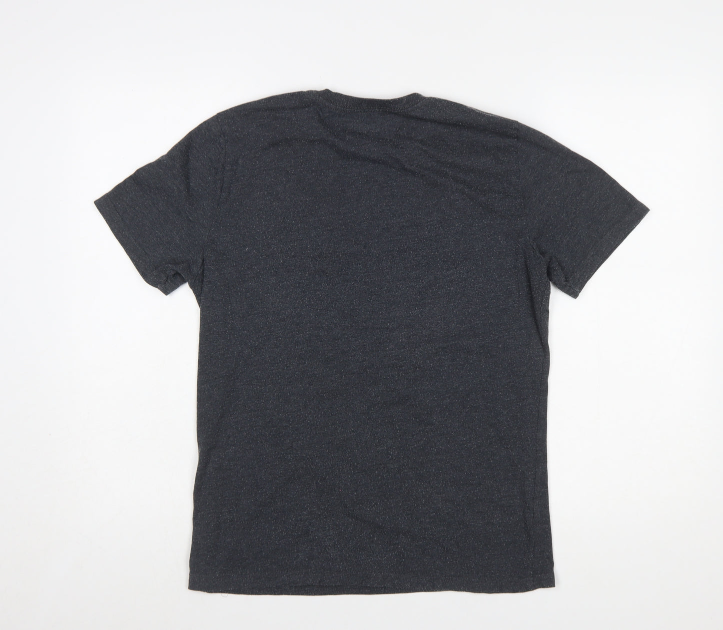 Garage Inc Men's Grey Adventure Print Crew Neck Graphic T-Shirt Medium