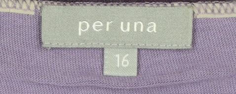 Marks and Spencer Per Una Women’s Purple 3/4 Sleeve Sequin T-Shirt Size 16