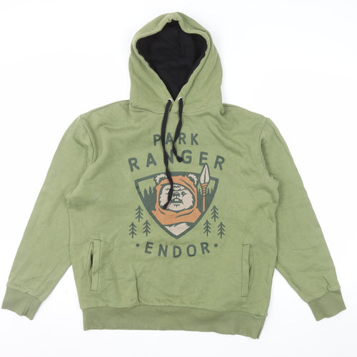 Star Wars Men's Green Pullover Hoodie M Ewok Endor Park Ranger