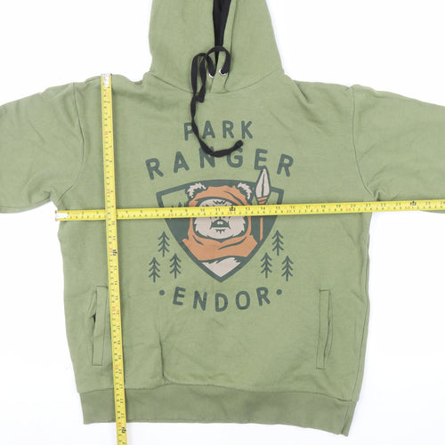 Star Wars Men's Green Pullover Hoodie M Ewok Endor Park Ranger
