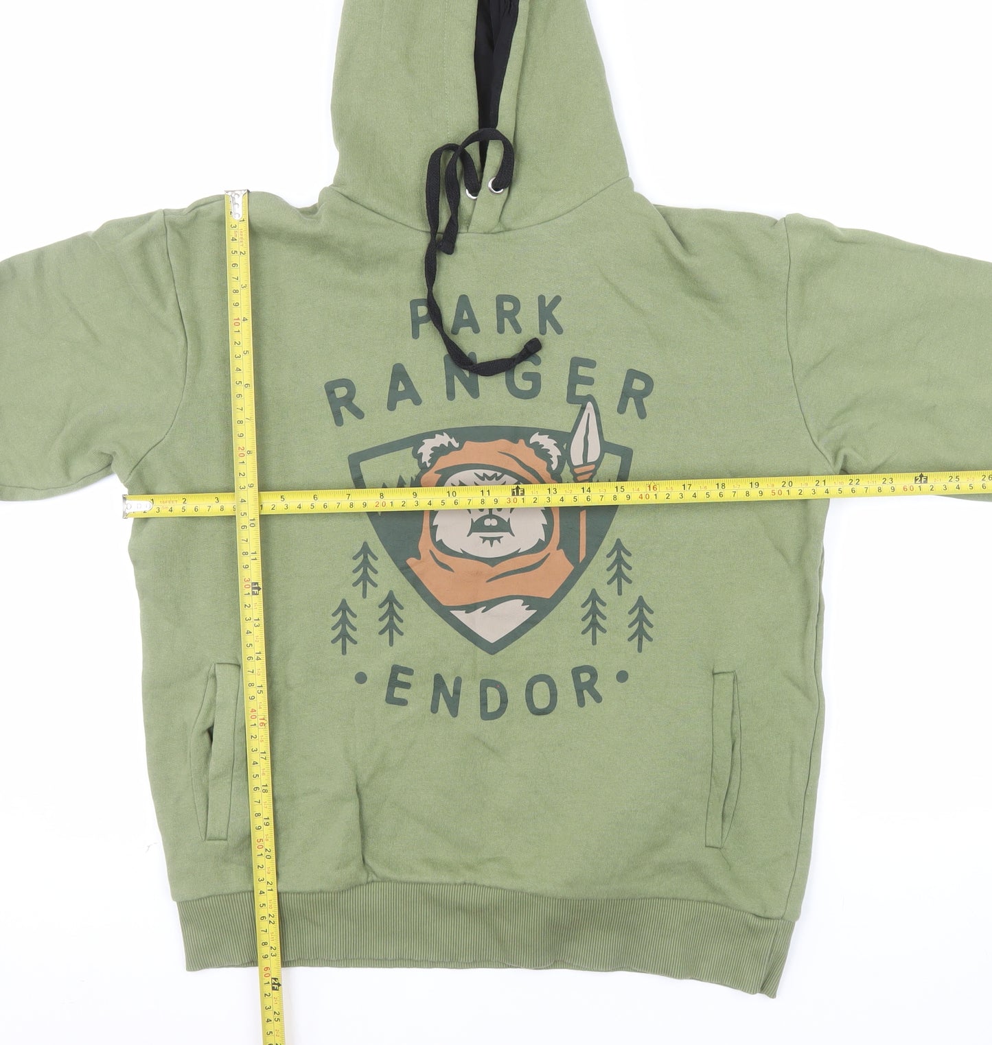 Star Wars Men's Green Pullover Hoodie M Ewok Endor Park Ranger