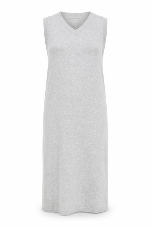 Front view of Collusion Women's Grey, size 8, Sleeveless Tank Dress