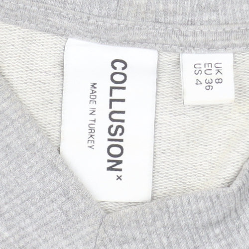 Collusion Women's Grey Size 8 Sleeveless Tank Dress