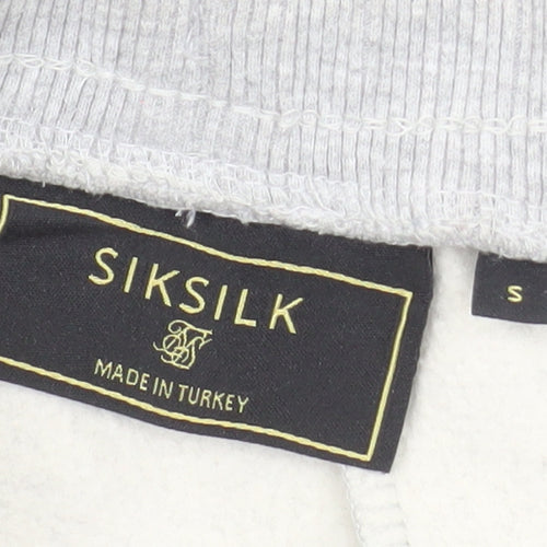 SikSilk Men's Grey Jogger Sweatpants Size S Fleece Activewear
