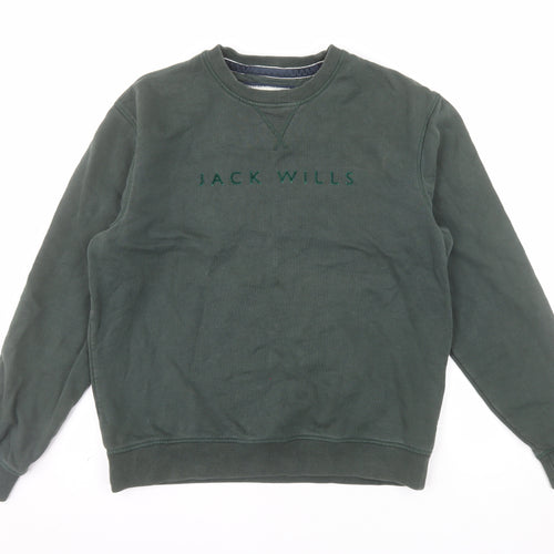 Jack Wills Mens Green M Crew Neck Pullover Sweatshirt