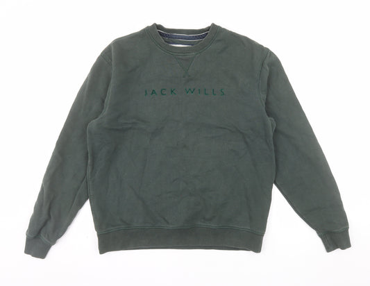 Jack Wills Mens Green M Crew Neck Pullover Sweatshirt