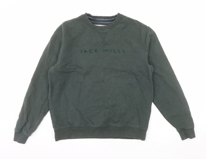 Jack Wills Mens Green M Crew Neck Pullover Sweatshirt