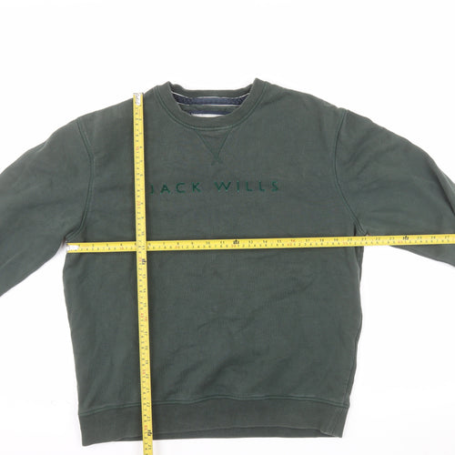 Jack Wills Mens Green M Crew Neck Pullover Sweatshirt