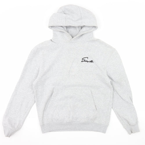 SikSilk Men's Grey Pullover Hoodie Size S Regular Fit Streetwear