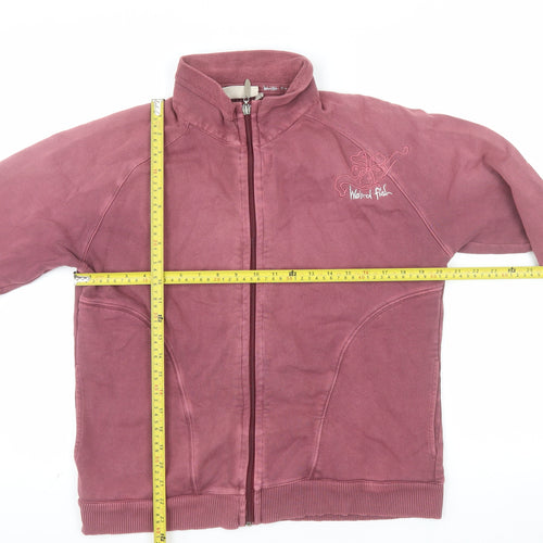 Weird Fish Womens Pink Full Zip Hoodie Size L 100% Cotton Casual