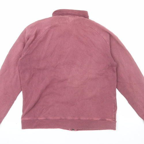 Weird Fish Womens Pink Full Zip Hoodie Size L 100% Cotton Casual