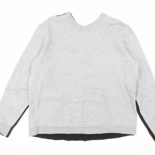 Diesel Men's Black & Grey Half Zip Sweatshirt XL Cotton Reversible