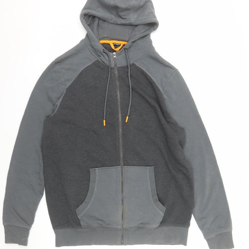 Livergy Men’s Grey Full Zip Hoodie Size L Cotton Blend