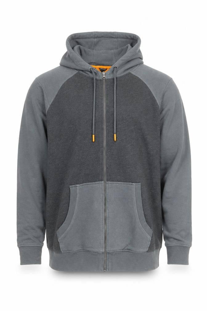 Livergy Men’s Grey Full Zip Hoodie Size L Cotton Blend