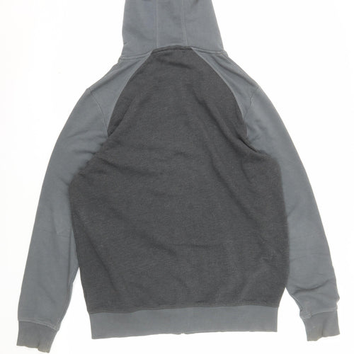 Livergy Men’s Grey Full Zip Hoodie Size L Cotton Blend