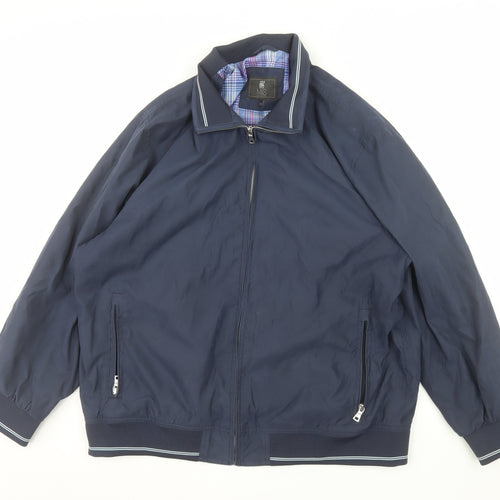 Marks and Spencer Men's Blue XL Bomber Jacket Casual Full Zip Lightweight