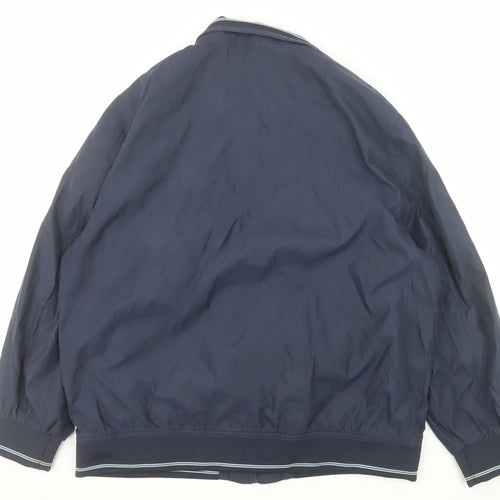 Marks and Spencer Men's Blue XL Bomber Jacket Casual Full Zip Lightweight